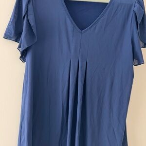 Elegant Blue Women's Top - XL
